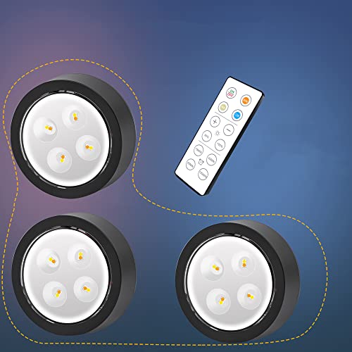 3-Pack Battery Operated LED Picture Lights with Remote