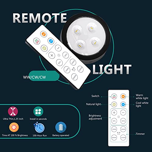3-Pack Battery Operated LED Picture Lights with Remote