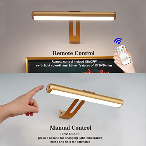 ZOCALOK Rechargeable Cordless Picture Light with Remote Adjustment