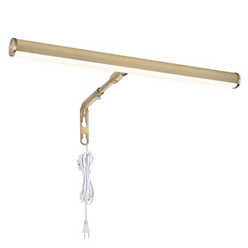 Xbuyee LED Picture Lights, 14 Inch Antique Brass