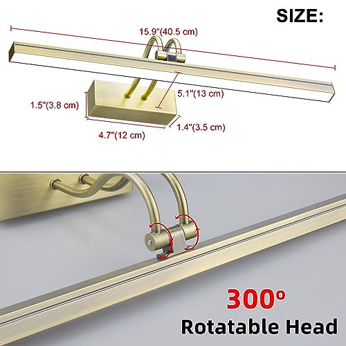 16in Battery Operated Picture Light with Remote Control
