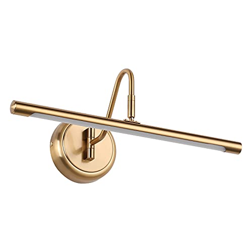 Modern Brass Picture Lights for Artwork Display, LED Swing Arm