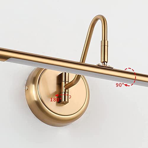 Modern Brass Picture Lights for Artwork Display, LED Swing Arm