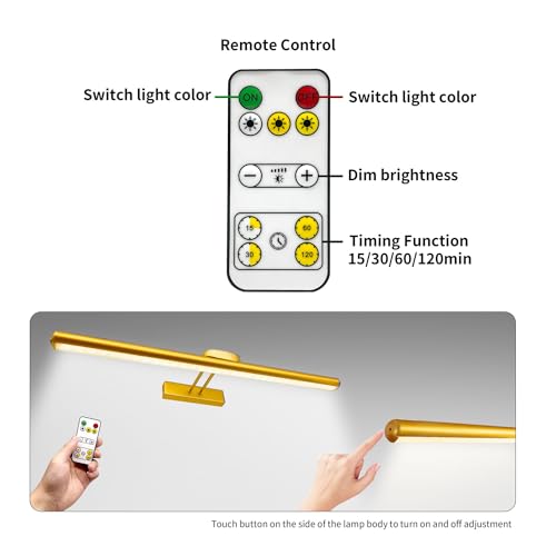 MQOUO 24.4" Wireless Picture Lights with Remote Control