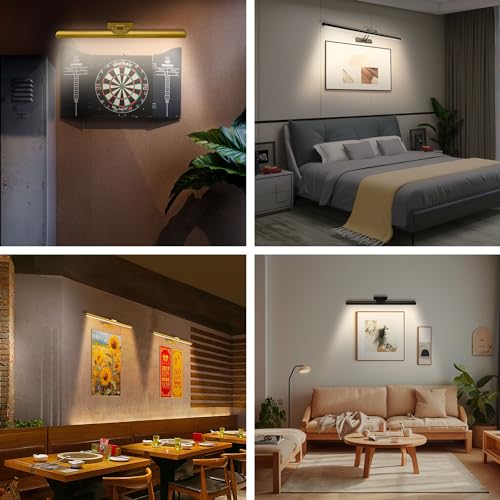 MQOUO 24.4" Wireless Picture Lights with Remote Control