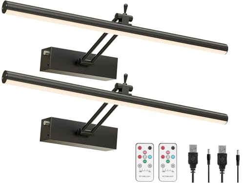 Mocalido 2 Pack Wall Picture Lights, Wireless LED
