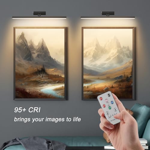 Mocalido 2 Pack Wall Picture Lights, Wireless LED