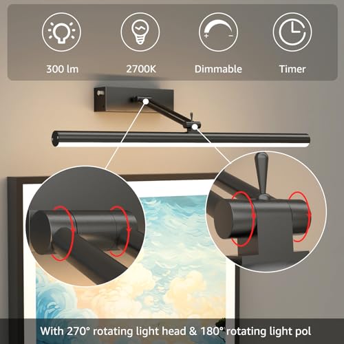 Mocalido 2 Pack Wall Picture Lights, Wireless LED