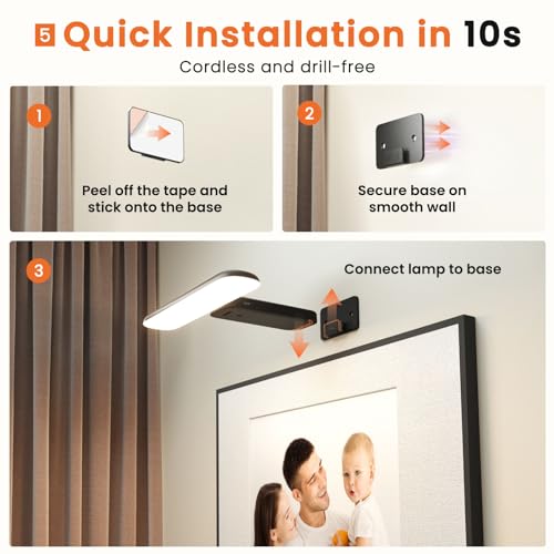 2 Pack LED Picture Lights with Remote Control