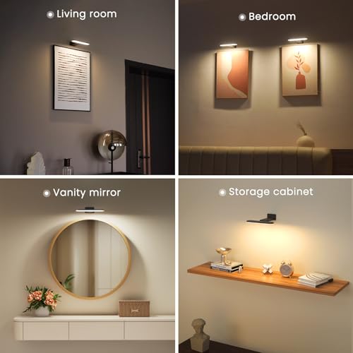 2 Pack LED Picture Lights with Remote Control