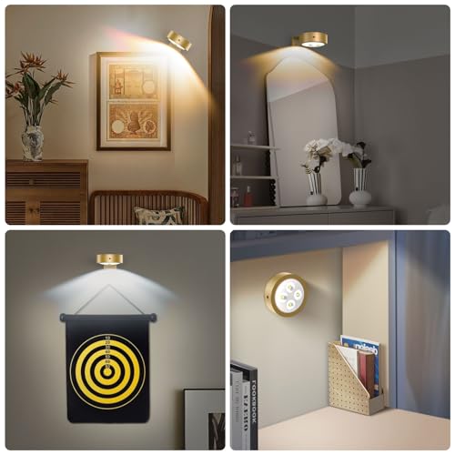 EUIOKUN 3Pack Wireless Picture Light, Remote Controlled