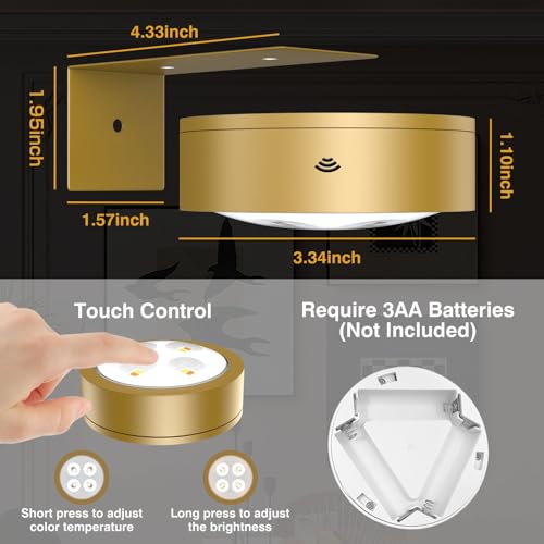 EUIOKUN 3Pack Wireless Picture Light, Remote Controlled