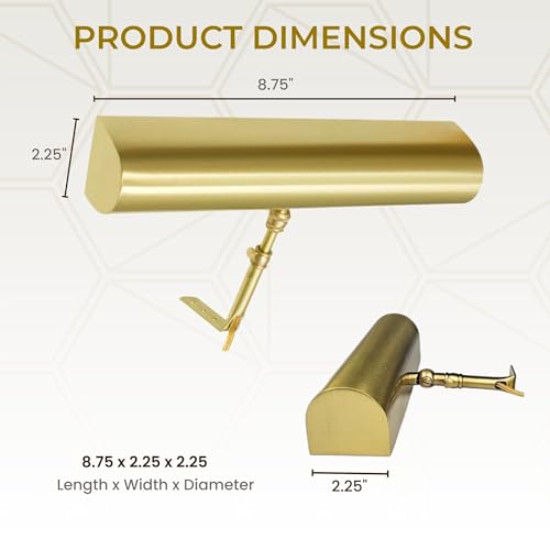 Plug-in Picture Light Gallery Lighting, Brushed Satin Brass