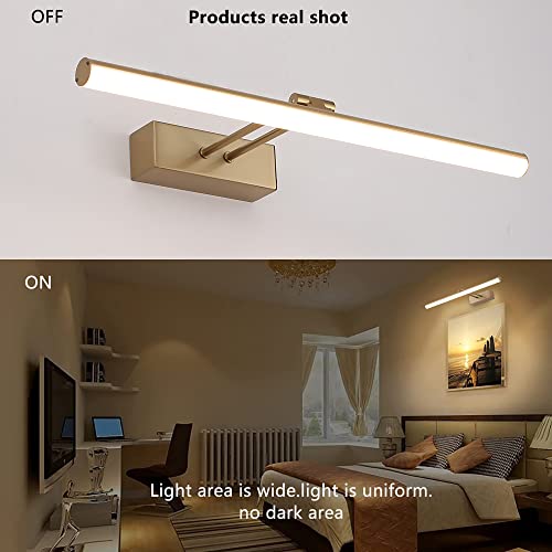 HOWMZON Battery Operated Art Picture Light 16" Brass