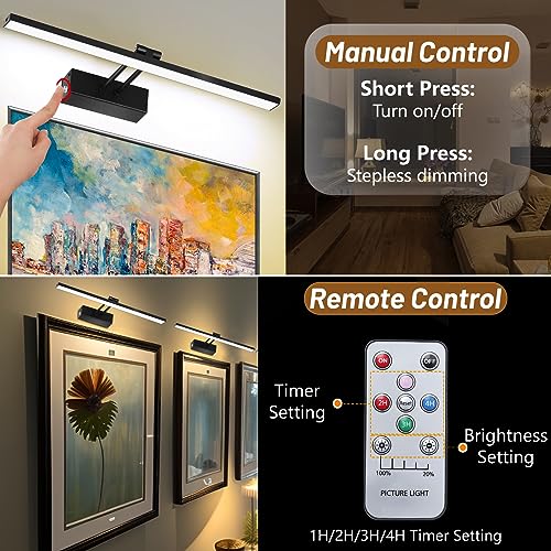 YQNLIFA Picture Light, Battery Operated 16” Art Light