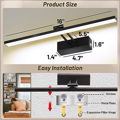 YQNLIFA Picture Light, Battery Operated 16” Art Light