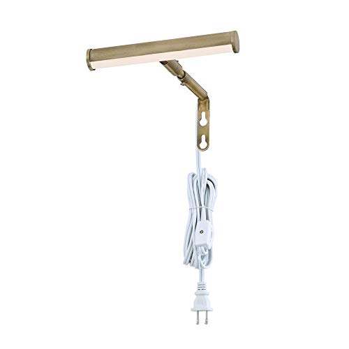 Adjustable LED Picture Light, Antique Brass Finish, 7