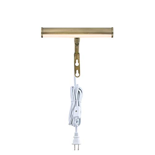 Adjustable LED Picture Light, Antique Brass Finish, 7