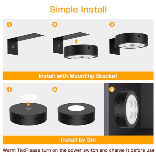 Rechargeable Battery Operated Picture Light with Remote Control