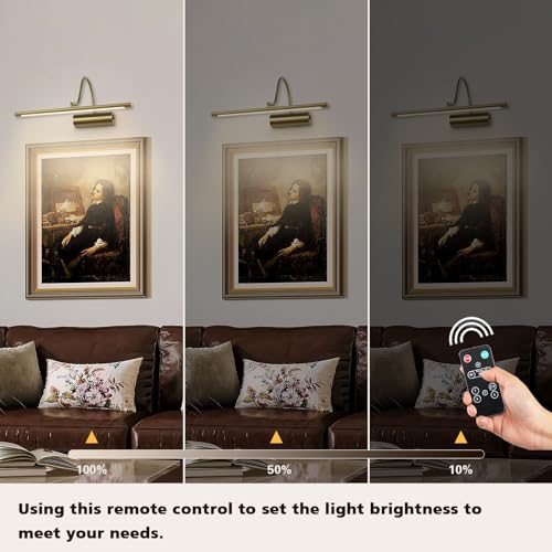 Golden Wireless Picture Light with Remote Control
