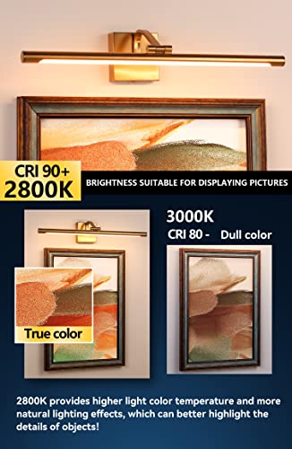 SEEDIQ Dimmable Picture Light 24 Inch Brass Finish