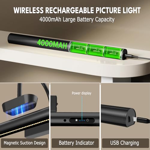 Bridika Battery Operated Wireless Picture Light, 3 Colors