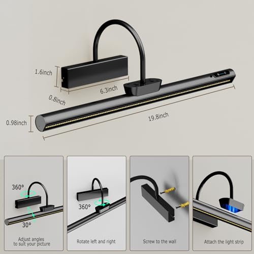 Bridika Battery Operated Wireless Picture Light, 3 Colors