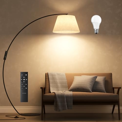 luckystyle Extra Tall Arc Floor Lamp with Dimmable LED