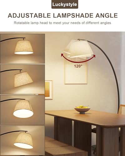 luckystyle Extra Tall Arc Floor Lamp with Dimmable LED