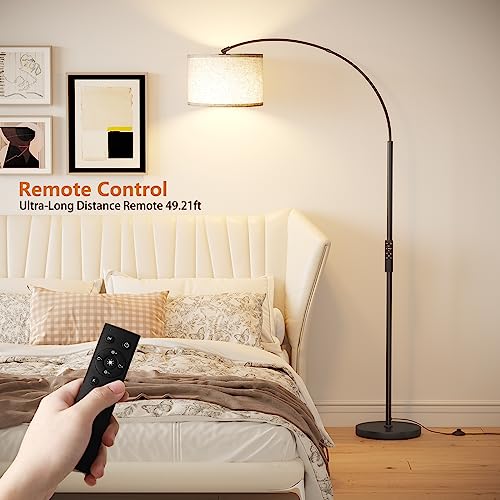 SUNMORY Modern Arc Floor Lamp with Remote Control