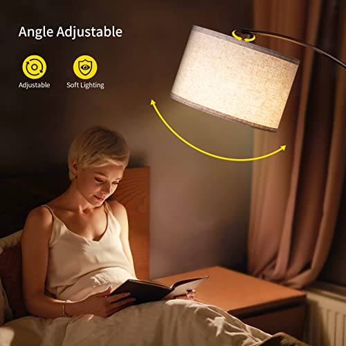 SUNMORY Modern Arc Floor Lamp with Remote Control