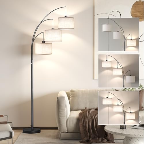 SUNMORY 3-Light Arc Floor Lamp, 78" Tall