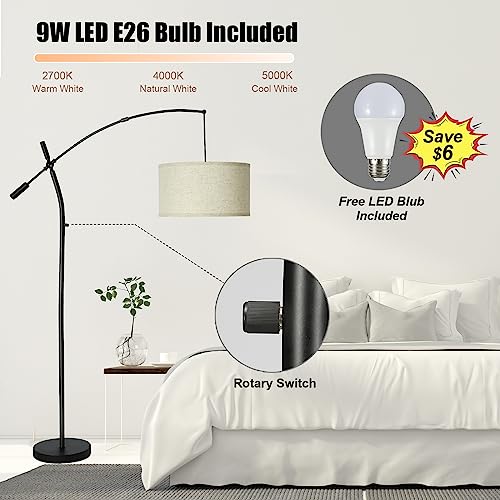 Adjustable Arc Floor Lamp for Modern Living Rooms