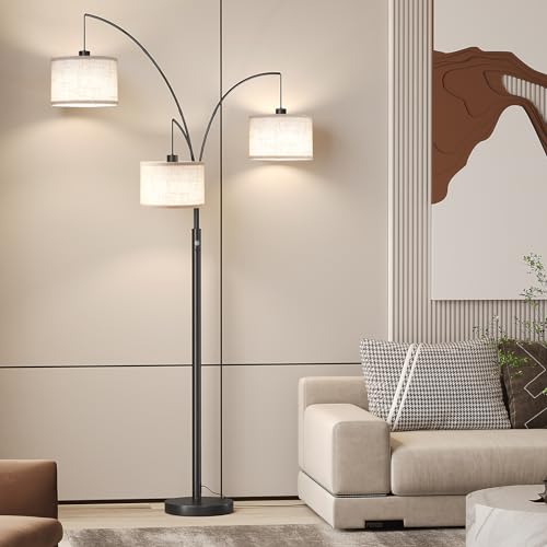 SUNMORY 3-Light Arc Floor Lamp, 78" Tall