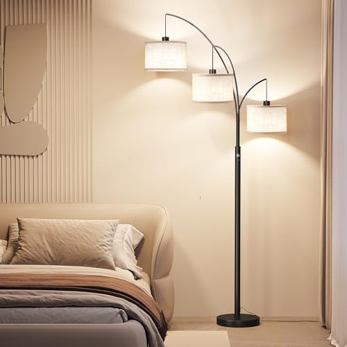 SUNMORY 3-Light Arc Floor Lamp, 78" Tall