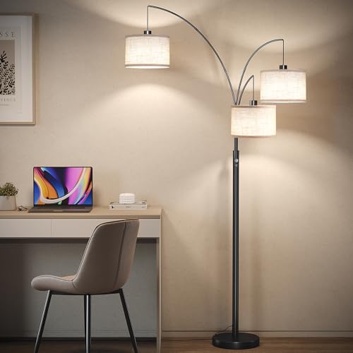 SUNMORY 3-Light Arc Floor Lamp, 78" Tall