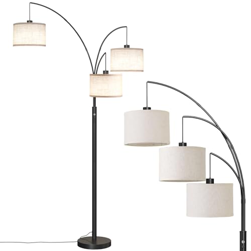 SUNMORY 3-Light Arc Floor Lamp, 78" Tall