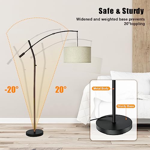 Adjustable Arc Floor Lamp for Modern Living Rooms