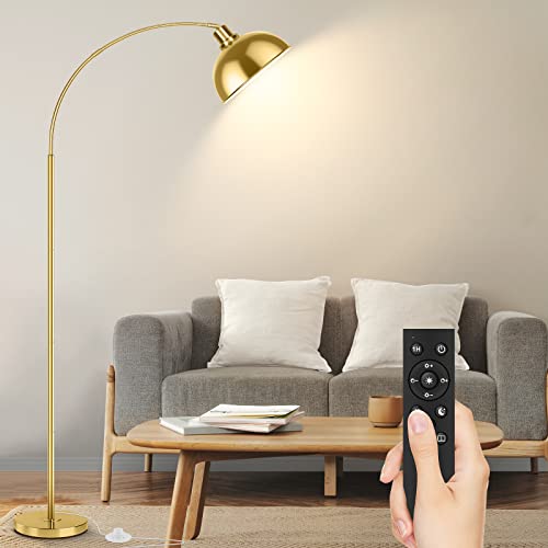 Modern Tall Arc Floor Lamp with Remote Control