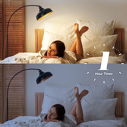 Black Arch Floor Lamp - 70" Tall, Dimmable