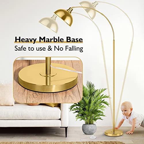 Modern Tall Arc Floor Lamp with Remote Control