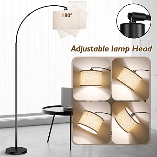 Modern Remote Control Arc Floor Lamp, Stepless Dimmable
