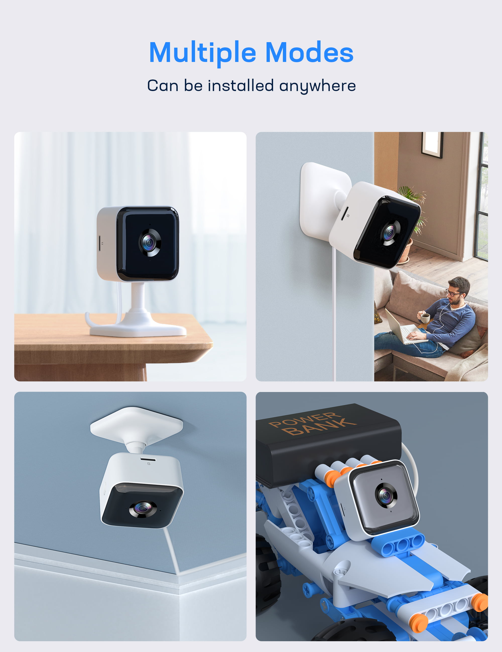 Teckin Indoor Wi-Fi Security Camera, 2 Pack