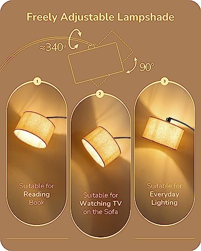 Modern Arc Floor Lamp with Remote Control, Dimmable