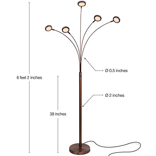 Orion Arc Floor Lamp with Adjustable Arms - Bronze