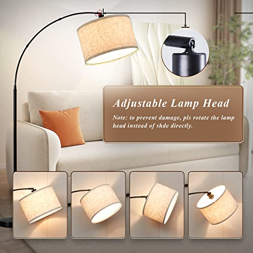 Luvkczc Modern Floor Lamp with Adjustable Hanging Shade