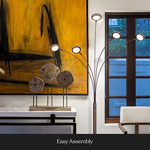 Orion Arc Floor Lamp with Adjustable Arms - Bronze