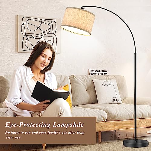 Luvkczc Modern Floor Lamp with Adjustable Hanging Shade