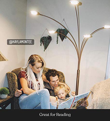 Orion Arc Floor Lamp with Adjustable Arms - Bronze