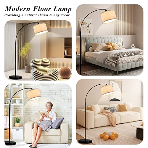 Luvkczc Modern Floor Lamp with Adjustable Hanging Shade